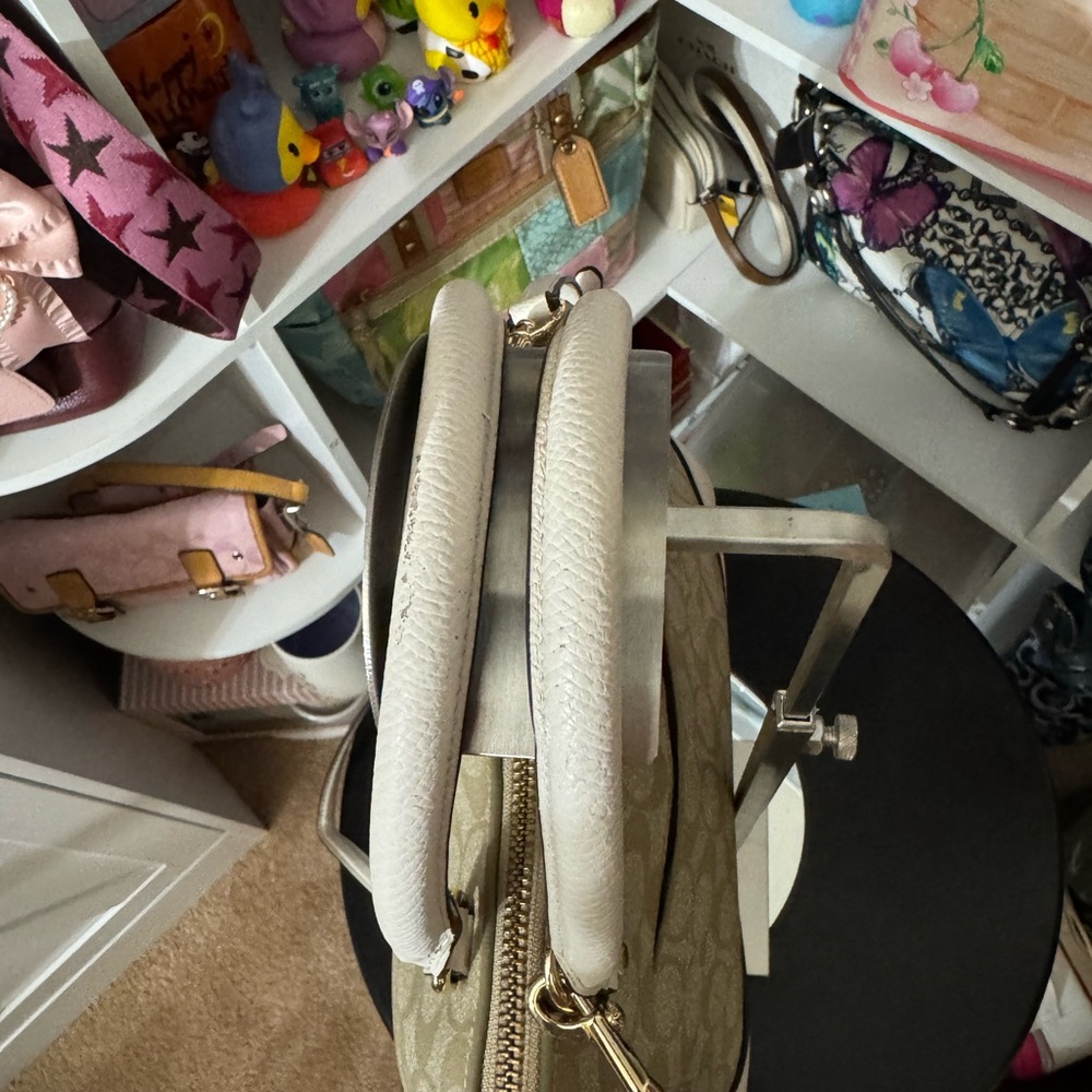 Coach Tan and Cream Sierra Satchel Bag - Picture 4 of 12